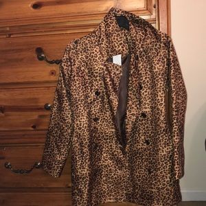 Cheetah print rain coat